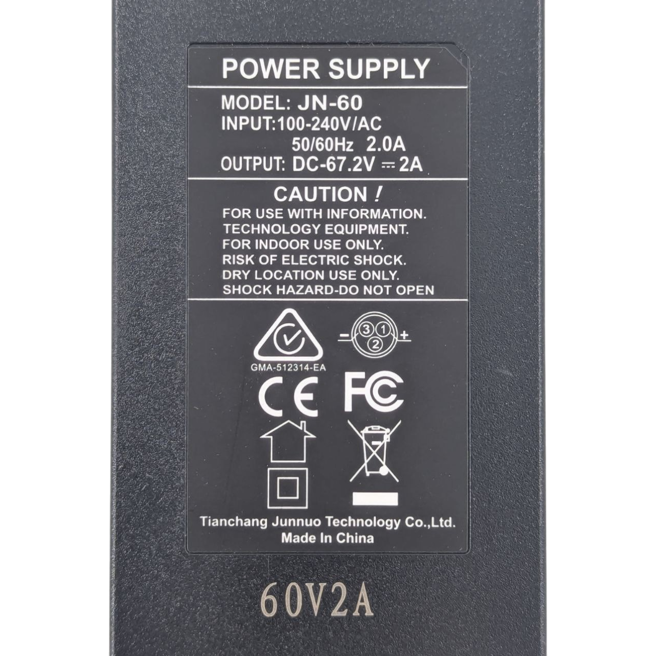 Зарядное устройство li-ion, разъем IEC, Model 60V2A (67.2V 2A), с индикатором — изображение 2